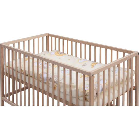 Levná postýlka s vyndavacími příčkami - přírodní ECO - 120x60 cm s výbavou Mráček Barva soupravy: Mráček béžový Levná postýlka s vyndavacími příčkami - přírodní ECO - 120x60 cm s výbavou Mráček Barva soupravy: Mráček béžový