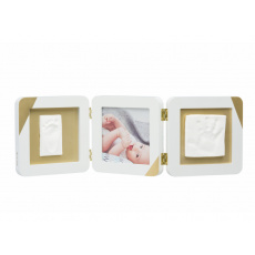 Gold Dipped Frame Double White