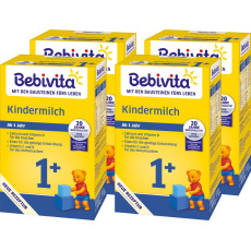 4x BEBIVITA Junior 1+ Instantní pokračovací mléčná výživa od uk. 1. roku, 500 g