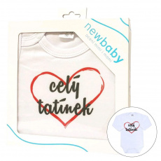 Body s potiskem New Baby celý tatínek - dárkové balení Body s potiskem New Baby celý tatínek - dárkové balení