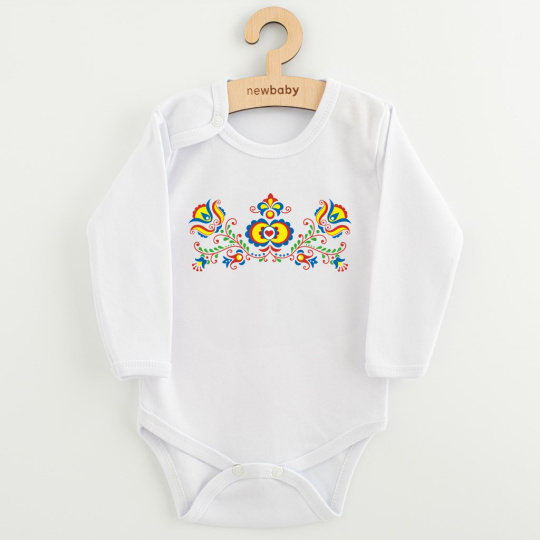 Dětské body s potiskem New Baby Lidový vzor