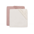 Prostěradlo napínací 40/50 x 80/90 cm 2 ks Wild Rose/Ivory