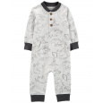 CARTER'S Overal bez nožiček Grey Dino chlapec NB/ vel. 56
