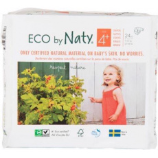 ECO BY NATY 4+ Maxi+, 24 ks (9-20 kg) - jednorázové pleny ECO BY NATY 4+ Maxi+, 24 ks (9-20 kg) - jednorázové pleny