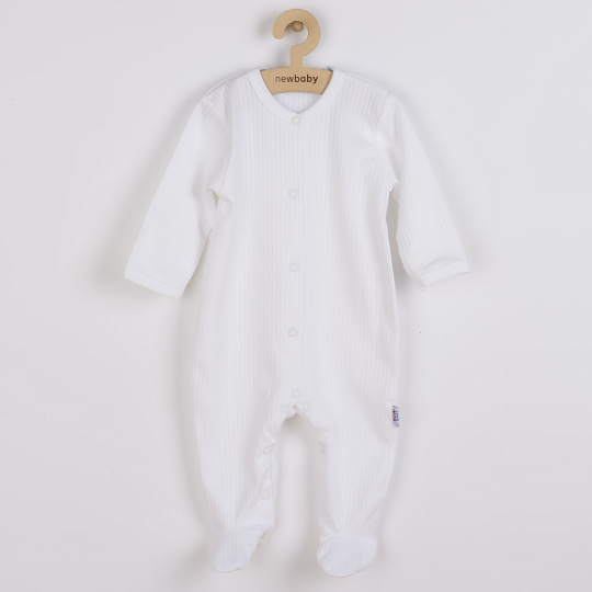 Kojenecký bavlněný overal New Baby Practical bílý kluk