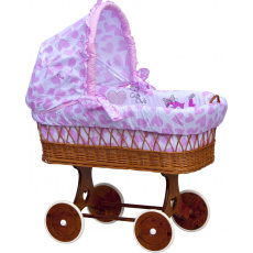 Scarlett Košík pro miminko s boudičkou Scarlett Kulíšek - růžová