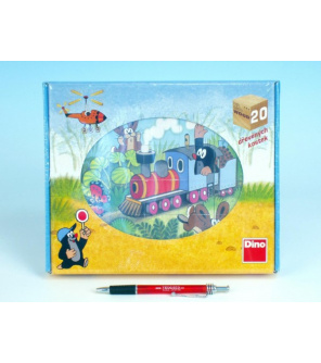 Kostky kubus Krtek a dopravní prostředky dřevo 20ks v krabičce 26x21x4cm Kostky kubus Krtek a dopravní prostředky dřevo 20ks v krabičce 26x21x4cm