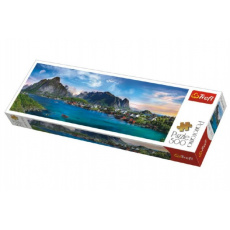 Puzzle Lofoten Archipelago, Norsko panorama 500 dílků 66x23,7cm v krabici 40x13x4cm Puzzle Lofoten Archipelago, Norsko panorama 500 dílků 66x23,7cm v krabici 40x13x4cm