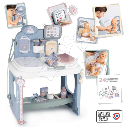 Smoby Pečovatelské centrum Baby Care Center  elektronické s 24 doplňky se zvukem a světlem