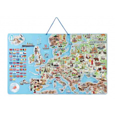 WOODY Hra spoločenská Mapa Evropy, magnetická 3v1 , v angličtine WOODY Hra spoločenská Mapa Evropy, magnetická 3v1 , v angličtine