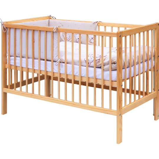 Scarlett Dětská postýlka s kompletní výbavou Scarlett 120 x 60 cm - Toro - béžová Scarlett Dětská postýlka s kompletní výbavou Scarlett 120 x 60 cm - Toro - béžová