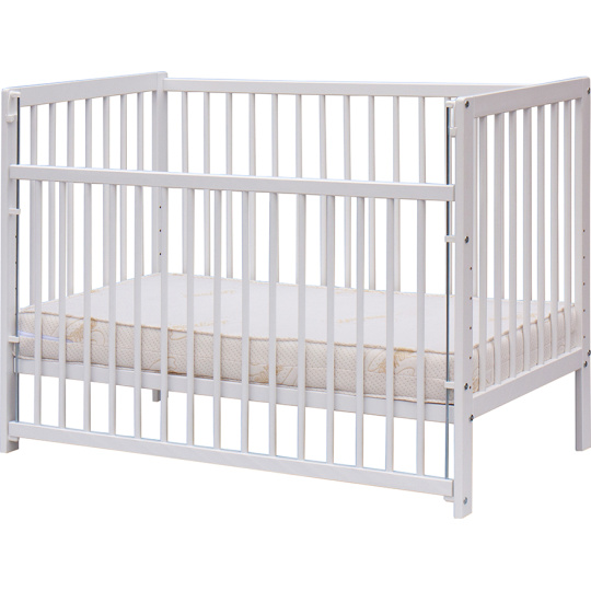 Scarlett Dětská postýlka Scarlett Fira - bílá (buk) - stahovací bočnice - 120 x 60 cm