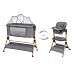 Postýlka a židlička 2v1 Sleat Me Grey