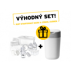 Startovací sada C2N s odsávačkou + Koš na pleny Sangenic Twist & Click Startovací sada C2N s odsávačkou + Koš na pleny Sangenic Twist & Click