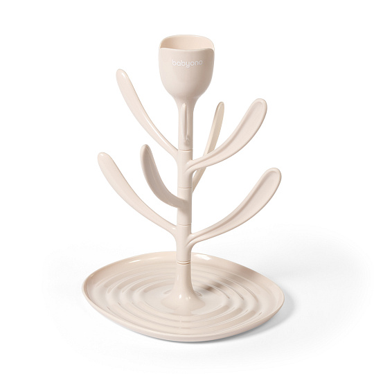 BABYONO Odkapávač univerzální na láhve a příslušenství Tulip Beige