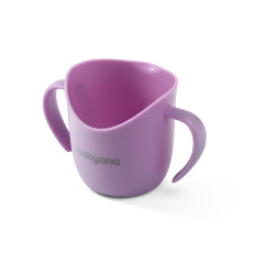 BABYONO Hrnek ergonomický s oušky 120 ml fialový 6m+ BABYONO Hrnek ergonomický s oušky 120 ml fialový 6m+
