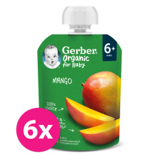 6x GERBER Organic Kapsička mango 90 g​
