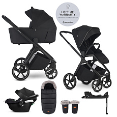 EASYWALKER Set kočárek 4v1 Zoey Go Pure Black XL + CBX Aton B2 i-Size + CYBEX Base One EASYWALKER Set kočárek 4v1 Zoey Go Pure Black XL + CBX Aton B2 i-Size + CYBEX Base One