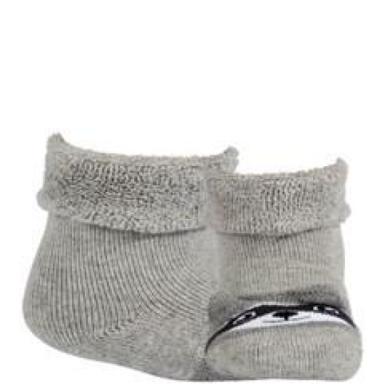 WOLA Ponožky kojenecké froté s oušky neutral Aluminium 15-17
