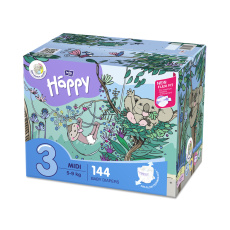 BELLA HAPPY Pleny jednorázové 3 Midi (5-9 kg) 144 ks - Big TOY BOX BELLA HAPPY Pleny jednorázové 3 Midi (5-9 kg) 144 ks - Big TOY BOX