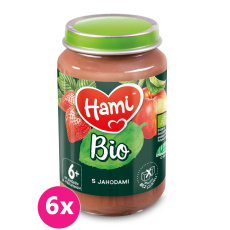 6x HAMI BIO Ovocný příkrm S jahodami 190 g, 6+ 6x HAMI BIO Ovocný příkrm S jahodami 190 g, 6+