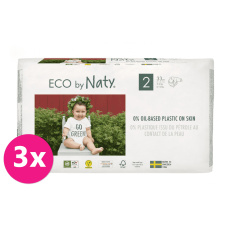 3x ECO BY NATY Pleny jednorázové 2 (3-6 kg) 33 ks