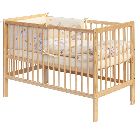 Scarlett Dětská postýlka s kompletní výbavou Scarlett 120 x 60 cm - Mráček - béžová Scarlett Dětská postýlka s kompletní výbavou Scarlett 120 x 60 cm - Mráček - béžová