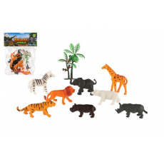 Zvířátka safari ZOO 9ks plast 6-7cm v sáčku 14x18x3cm