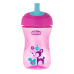 Hrneček Chicco Pokročilý s brčkem 266 ml, růžový 12m+