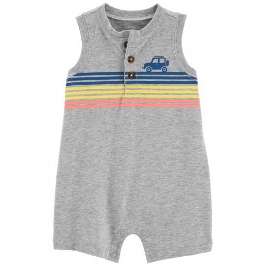 CARTER'S Overal letní Multi Stripes kluk NB