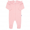Kojenecký bavlněný overal New Baby Stripes růžový
