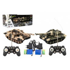 Tank RC 2ks 25cm tanková bitva+dob. pack 27MHZ a 40MHz maskáč se zvukem se světlem v kr. 50x20x23cm Tank RC 2ks 25cm tanková bitva+dob. pack 27MHZ a 40MHz maskáč se zvukem se světlem v kr. 50x20x23cm