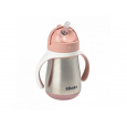 Hrnek termoizolační s brčkem nerez 250ml Pink