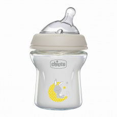 CHICCO Láhev kojenecká sklo Natural Feeling 150 ml neutral 0m+ CHICCO Láhev kojenecká sklo Natural Feeling 150 ml neutral 0m+