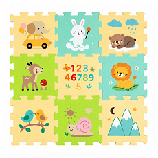 PETITE&MARS Podlahové skládací puzzle Nexli 6 ks, Forest Friends PETITE&MARS Podlahové skládací puzzle Nexli 6 ks, Forest Friends