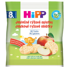 HIPP BIO Oplatky dětské rýžové jablkové 30g HIPP BIO Oplatky dětské rýžové jablkové 30g