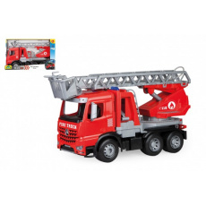 Auto hasiči Mercedes-Benz Arocs 47cm s žebříkem plast stříkající vodu v krabici 50x30x20cm Auto hasiči Mercedes-Benz Arocs 47cm s žebříkem plast stříkající vodu v krabici 50x30x20cm