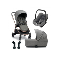 Strada kočárek 2v1 Luxe + adaptéry + autosedačka CabrioFix Select Grey Strada kočárek 2v1 Luxe + adaptéry + autosedačka CabrioFix Select Grey