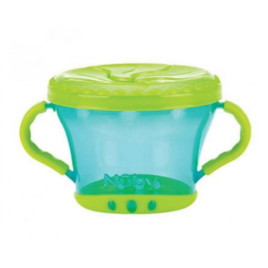 NUBY Miska s oušky na svačinu 12 m+, modrá NUBY Miska s oušky na svačinu 12 m+, modrá