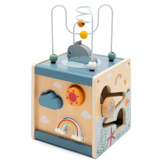 Dřevěná multifunknčí kostka Ocean Montessori Baby Mix Dřevěná multifunknčí kostka Ocean Montessori Baby Mix