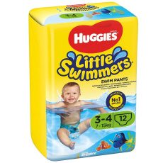 HUGGIES® Little Swimmers Pleny do vody jednorázové 3-4 (7-15 kg) 12 ks