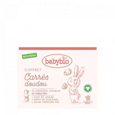 BABYBIO Sada hygienické žínky z BIO bavlny (12 ks), prací síťka a organizér BABYBIO Sada hygienické žínky z BIO bavlny (12 ks), prací síťka a organizér