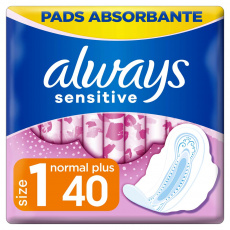 ALWAYS Sensitive Ultra Normal Plus Vložky hygienické 40 ks ALWAYS Sensitive Ultra Normal Plus Vložky hygienické 40 ks