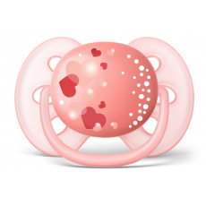 Philips AVENT Šidítko Ultrasoft Obrázek 6-18m růžové, 1 ks Philips AVENT Šidítko Ultrasoft Obrázek 6-18m růžové, 1 ks