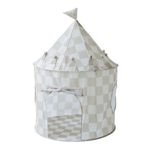 3 SPROUTS Dětský Stan Recycled Checkerboard/Beige