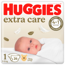 HUGGIES® Extra care Pleny jednorázové 1 (2-5 kg) 26 ks