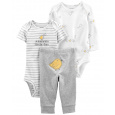 CARTER'S Set 3dílný body kr. rukáv, body dl. rukáv, tepláky Grey Chick neutrál LBB NB, vel. 56