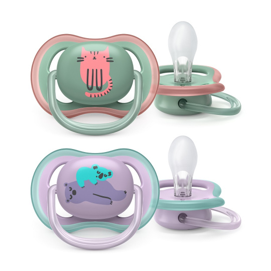 Philips AVENT Šidítko Ultra air Obrázek 6-18m dívka (koala), 2 ks