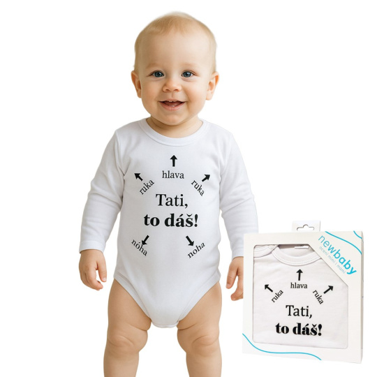Body s potiskem New Baby Tati, to dáš! - dárkové balení