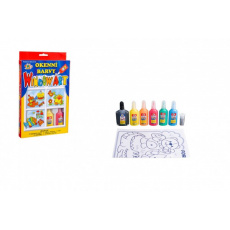 Okenní barvy 5x20ml s konturou se třpytkami + předlohy v krabici 16x26x2,5cm Okenní barvy 5x20ml s konturou se třpytkami + předlohy v krabici 16x26x2,5cm